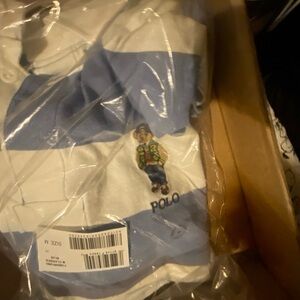 Polo by Ralph Lauren Striped Shirt - Blue and White LONG SLEEVE